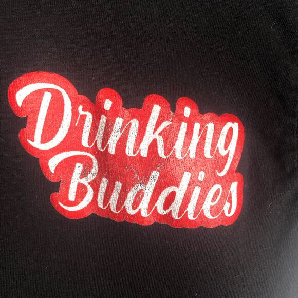 Linda Finegold ALF Live Forever Drinking Buddies Skeletons & Dogs Graphic Shirt - Picture 3 of 8